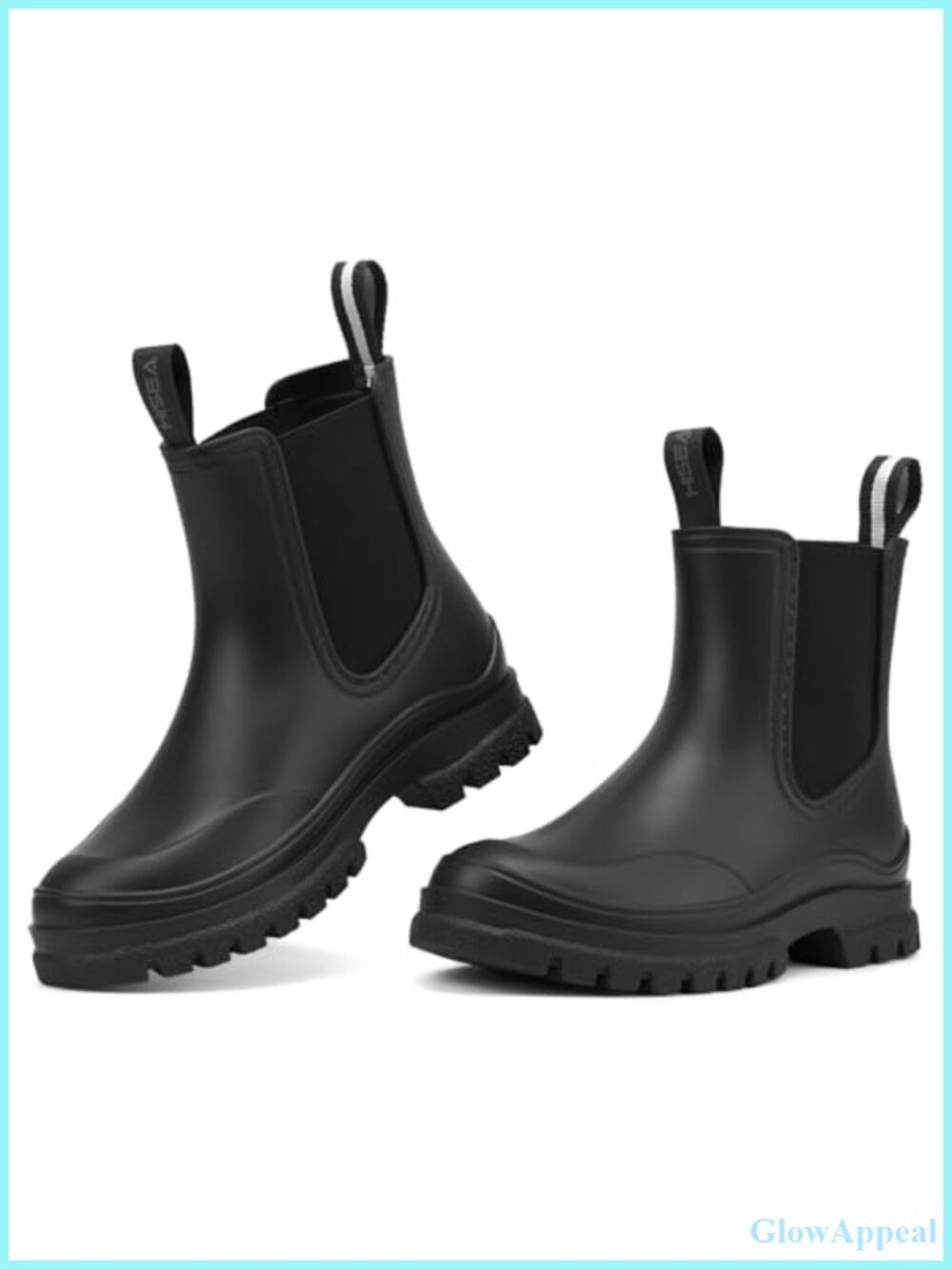 HISEA Waterproof Chelsea Rain Boots Ankle Rubber Garden Shoes